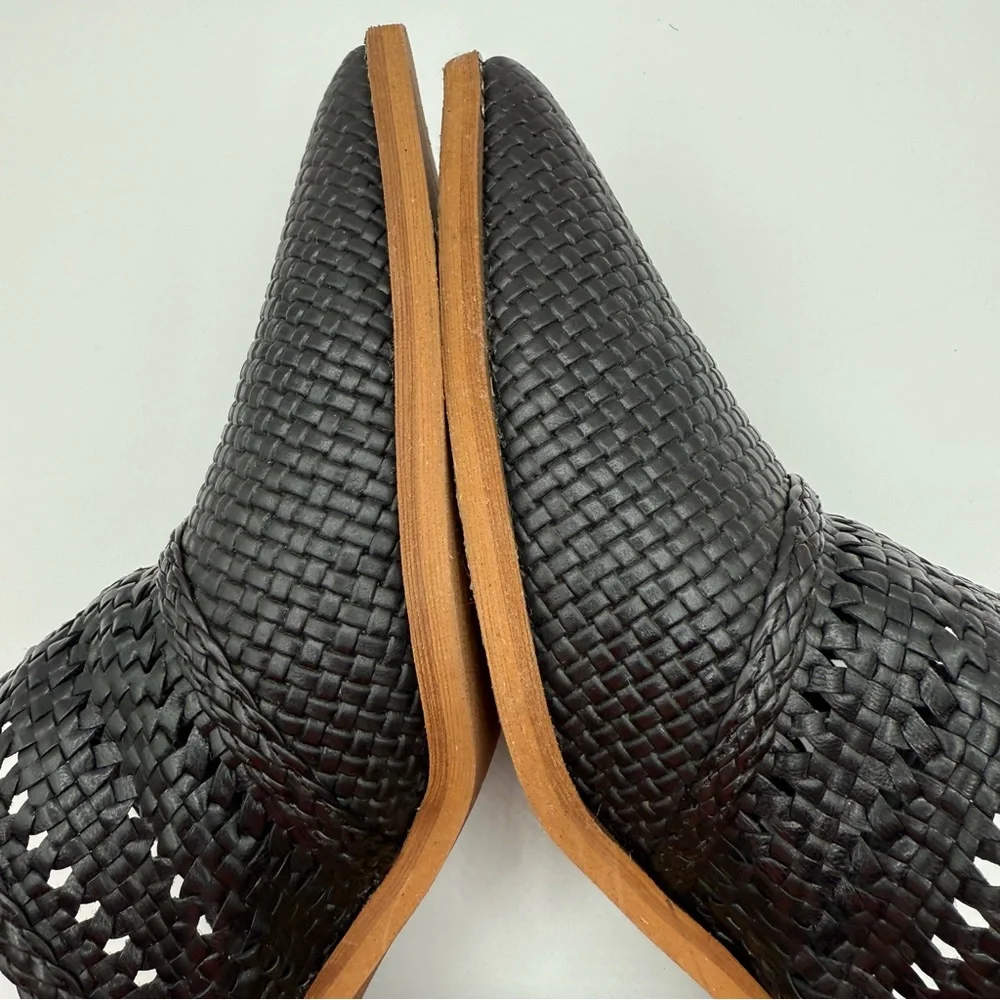 Sam Edelman Lilliana Black Woven Pointed Toe Mules Heels Size 8 Elegant - Picture 11 of 16